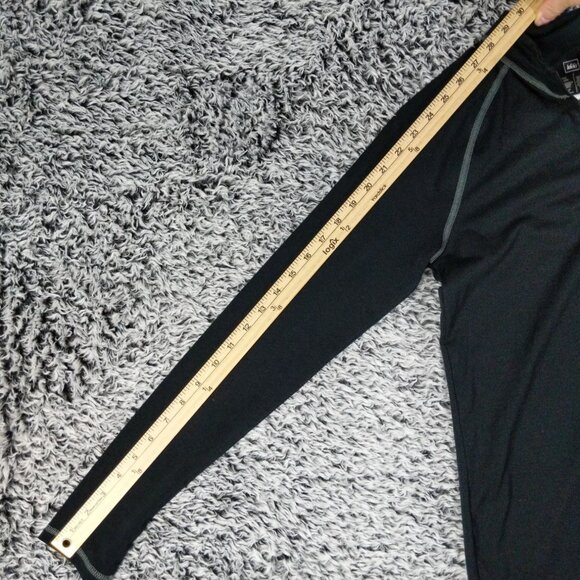 REI Base Layer Kids XL (18) Black Long Sleeves Raglan 1/4 Zip Pullover Stretchy - Picture 6 of 8